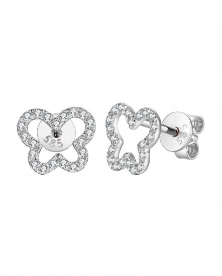 BUTTERFLY SHAPE DIAMOND STUDS (TE1136)