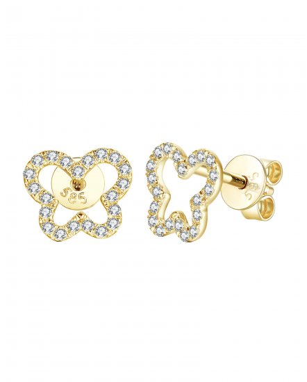 BUTTERFLY SHAPE DIAMOND STUDS (TE1136)