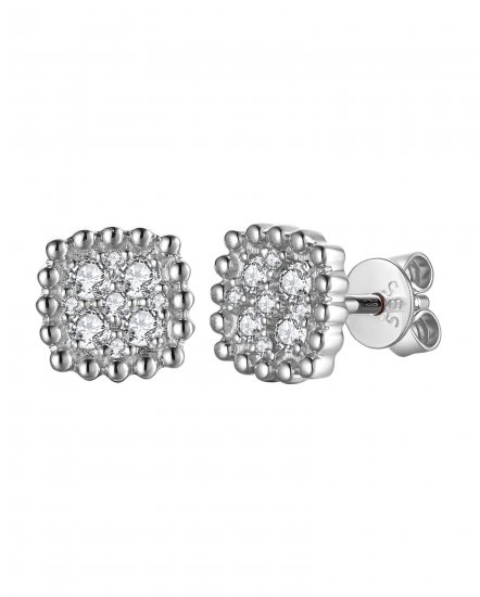SQUARE DIAMOND STUDS (TE1138)