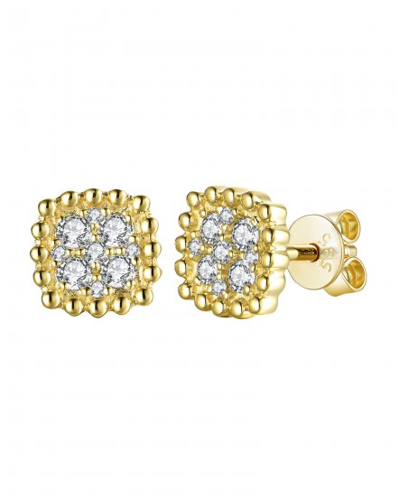 SQUARE DIAMOND STUDS (TE1138)