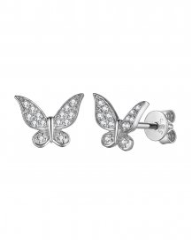 BUTTERFLY SHAPE DIAMOND STUDS (TE1140)