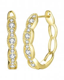 MARQUISE STYLE DIAMOND HOOPS (TE1142)