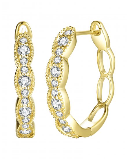 MARQUISE STYLE DIAMOND HOOPS (TE1142)