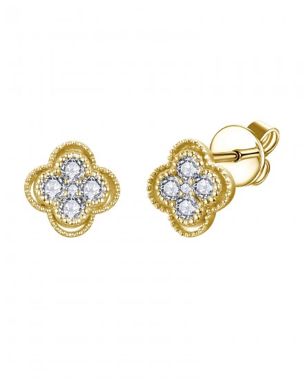 CLOVER STYLE DIAMOND STUDS (TE1175)