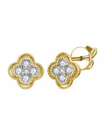 CLOVER STYLE DIAMOND STUDS (TE1175)