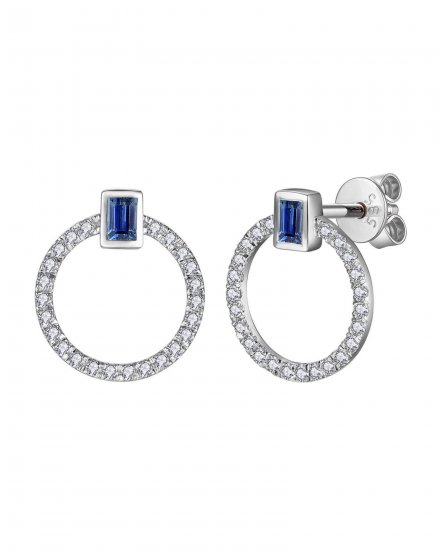 COLORED STONE DIAMOND STUDS (TE1183)