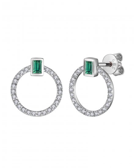 COLORED STONE DIAMOND STUDS (TE1183)