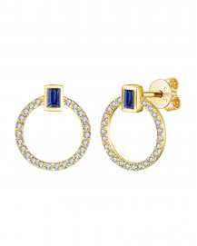 COLORED STONE DIAMOND STUDS (TE1183)