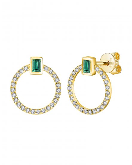 COLORED STONE DIAMOND STUDS (TE1183)