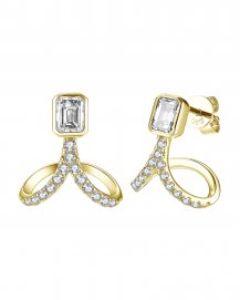 CURVED STYLE DIAMOND STUDS (TE1187)
