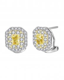 MULTI TONE EMERALD CUT DIAMOND OMEGA BACK (TE1189)