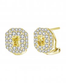 MULTI TONE EMERALD CUT DIAMOND OMEGA BACK (TE1189)