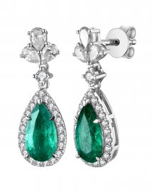 PEAR EMERALD DIAMOND DANGLING (TE1192)