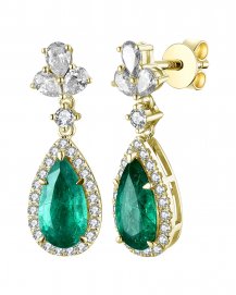 PEAR EMERALD DIAMOND DANGLING (TE1192)