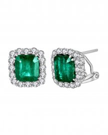 EMERALD CUT DIAMOND OMEGA BACK (TE1194)