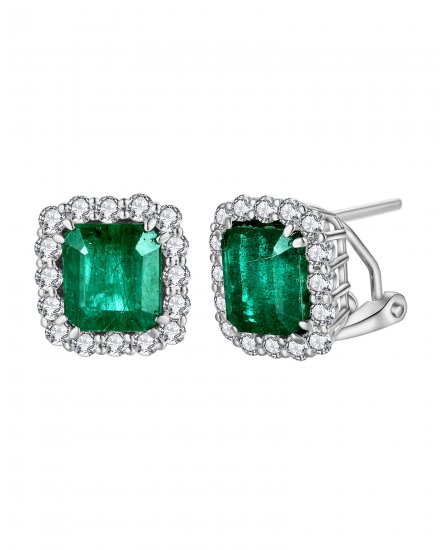 EMERALD CUT DIAMOND OMEGA BACK (TE1194)