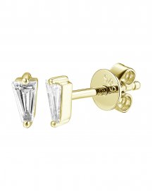 SOLITAIRE BAGUETTE DIAMOND STUDS (TE1210)