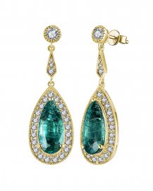 PEAR EMERALD DIAMOND DANGLING (TE1224)