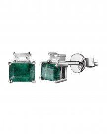 EMERALD CUT DIAMOND STUDS (TE1247)
