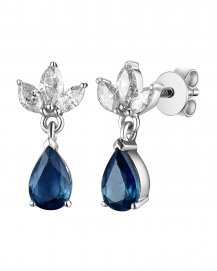 PEAR SAPPHIRE DIAMOND DANGLING (TE1260)