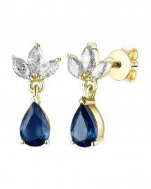 PEAR SAPPHIRE DIAMOND DANGLING (TE1260)