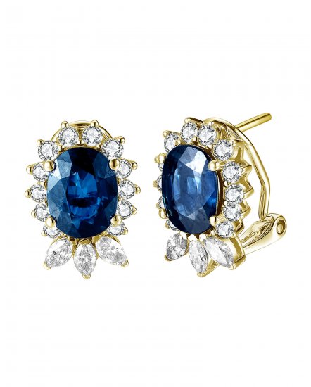 OVAL SAPPHIRE DIAMOND OMEGA BACK (TE1261)