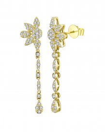 FLORAL STYLE CLUSTER DIAMOND DANGLING  (TE1265)