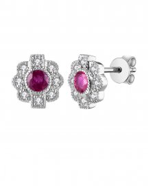 RUBY DIAMOND STUDS (TE1294)