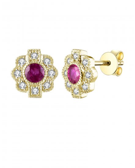 RUBY DIAMOND STUDS (TE1294)
