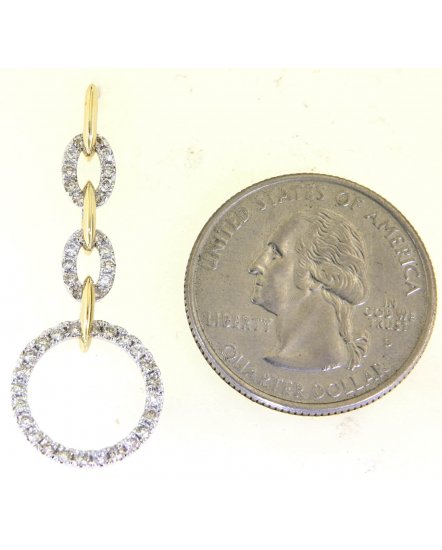 LINK STYLE ROUND DIAMOND DANGLING (TE1298)