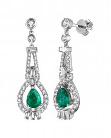 PEAR EMERALD DIAMOND DANGLING (TE1314)