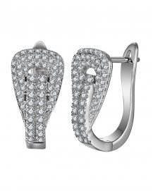 PAVE DIAMOND EARRINGS (TE1371)