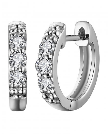 THREE STONE DIAMOND HUGGIES (TE1383)