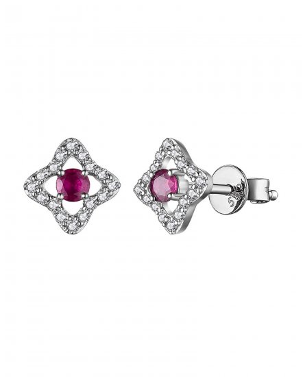 RUBY DIAMOND STUDS (TE1397)