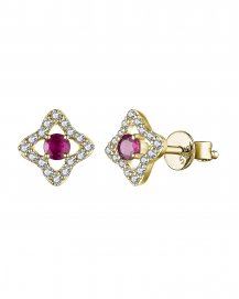 RUBY DIAMOND STUDS (TE1397)