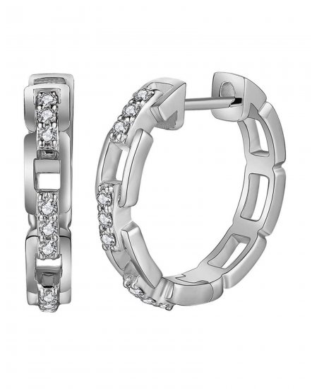 LINK STYLE DIAMOND HOOPS (TE1414)
