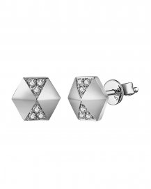 HEXAGON SHAPE DIAMOND STUDS (TE1423)