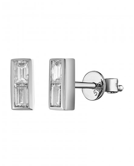 BAGUETTE DIAMOND STUDS (TE1458)