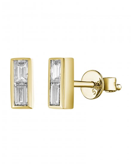 BAGUETTE DIAMOND STUDS (TE1458)