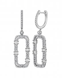 OPEN BAR STYLE BAGUETTE DIAMOND DANGLING (TE1482)