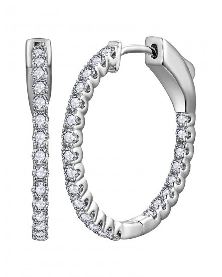INSIDE OUTSIDE DIAMOND HOOPS (TE1528)