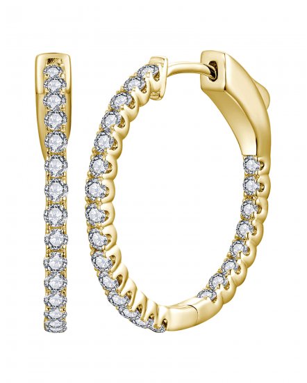 INSIDE OUTSIDE DIAMOND HOOPS (TE1528)