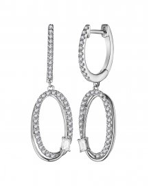 OVAL STYLE INTER LINKED DIAMOND DANGLING (TE1542)