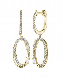 OVAL STYLE INTER LINKED DIAMOND DANGLING (TE1542)