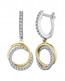 ROUND STYLE INTER LINKED DIAMOND DANGLING (TE1550)