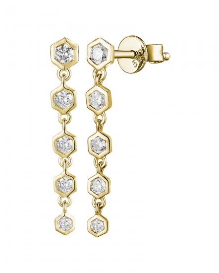 HEXAGON SHAPE DIAMOND DANGLING (TE1559)