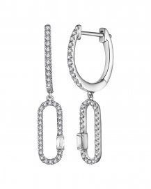 OPEN BAR BAGUETTE  DIAMOND DANGLING (TE1562)