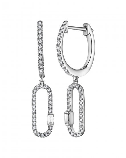 OPEN BAR BAGUETTE  DIAMOND DANGLING (TE1562)