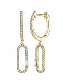 OPEN BAR BAGUETTE  DIAMOND DANGLING (TE1562)