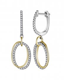 OVAL STYLE INTER LINKED DIAMOND DANGLING (TE1595)